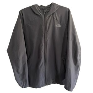 The North Face Men’s Gray Lightweight Hooded Windbreaker Jacket Medium Full Zip